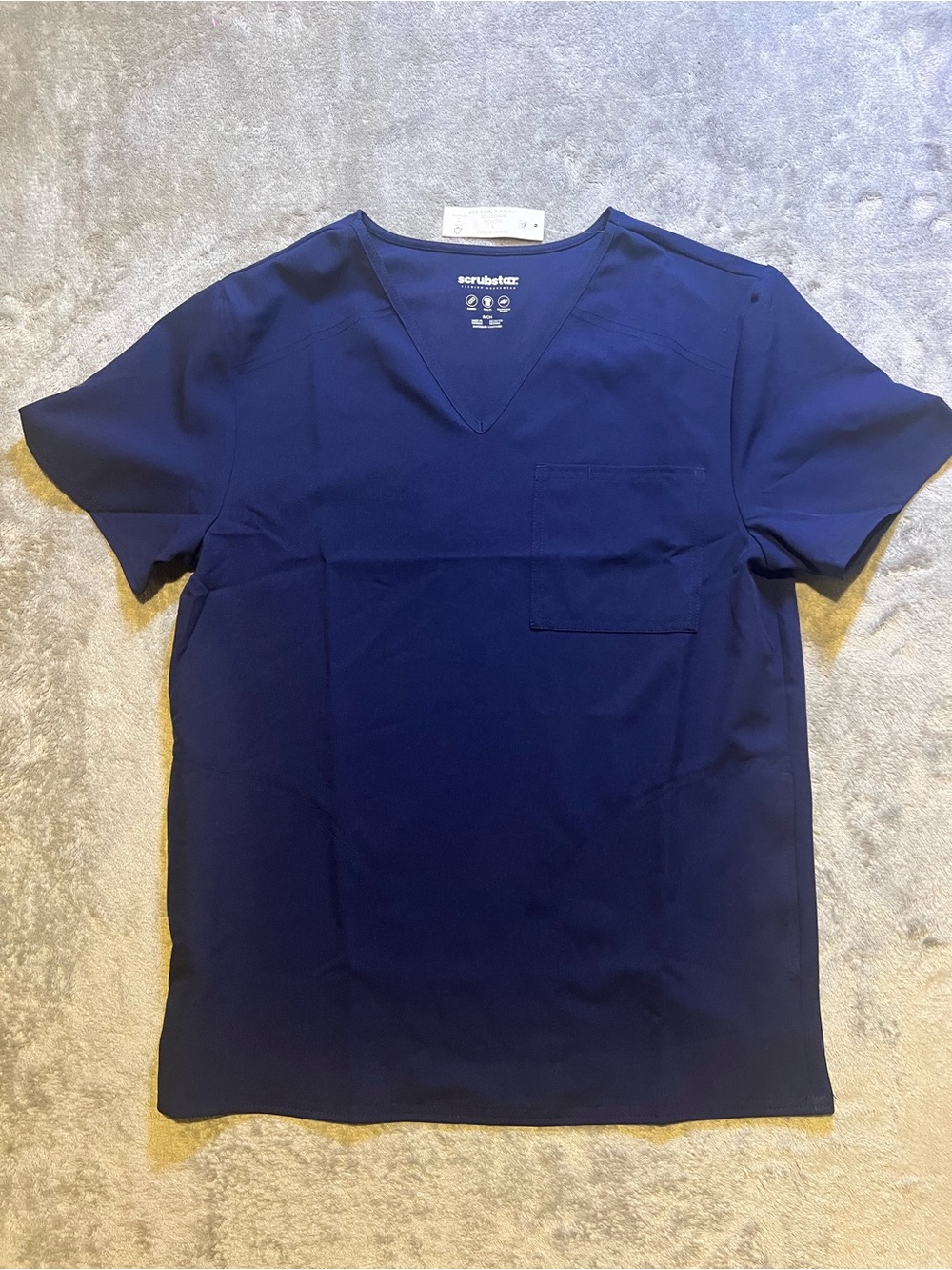 Scrubstar Deep Navy V-Neck Short Sleeve Medical Top